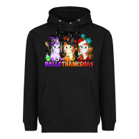 Black happy hallothanksmas unicorn Heavyweight Hoodie - CowGirlArtShop