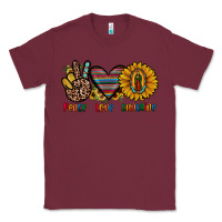 Burgundy peace love sunshine Classic Tee - JahusDesignShop