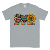 Heather Grey peace love sunshine Classic Tee - JahusDesignShop