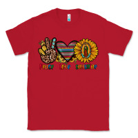 Red peace love sunshine Classic Tee - JahusDesignShop