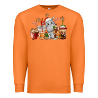 Carrot hippopotamus coffee cups christmas Premium Sweatshirt - CowGirlArtShop