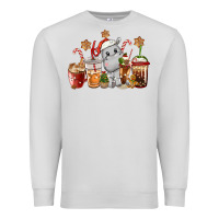 Dove Grey hippopotamus coffee cups christmas Premium Sweatshirt - CowGirlArtShop