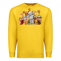 Lemon hippopotamus coffee cups christmas Premium Sweatshirt - CowGirlArtShop