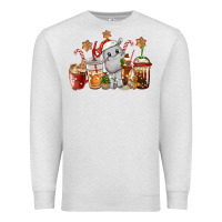 Oatmeal Heather hippopotamus coffee cups christmas Premium Sweatshirt - CowGirlArtShop