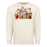 Sandshell hippopotamus coffee cups christmas Premium Sweatshirt - CowGirlArtShop
