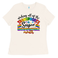Bone wishing all of the transphobes uncomfortable month Ladies Tee - Artiststas