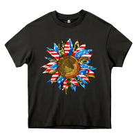 Asphalt sunflower front Heavy Core Tee - AdoDesignShop