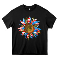 Black sunflower front Heavy Core Tee - AdoDesignShop