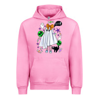 Fuchsia Pink cute ghost halloween Urban Hoodie - BundleAndBundleShop
