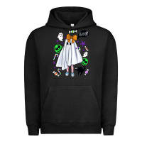 Pigment Black cute ghost halloween Urban Hoodie - BundleAndBundleShop