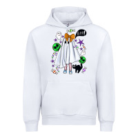 White cute ghost halloween Urban Hoodie - BundleAndBundleShop