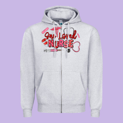 One Loved Nurse Zipper Hoodie Designed By Texasbilliewilder