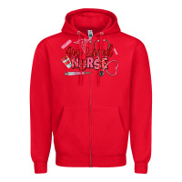 Red one loved nurse Zipper Hoodie - texasbilliewilder
