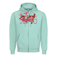 Seafoam one loved nurse Zipper Hoodie - texasbilliewilder