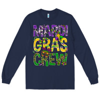 Navy Mardi Gras crew Long Sleeve Tee - BundleAndBundleShop