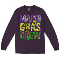 Plum Mardi Gras crew Long Sleeve Tee - BundleAndBundleShop