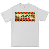 Dove Grey juneteenth 1865 leopard licence plate template Premium Tee - Artiststas