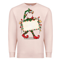 Pale Pink customize christmas elf Premium Sweatshirt - CowGirlArtShop