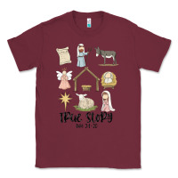 Burgundy true story Classic Tee - MaliasSmallBusiness