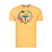 Vintage Mustard cna heart Vintage Tee - MaliasSmallBusiness