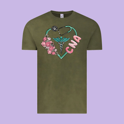 Cna Heart Vintage Tee Designed By Maliassmallbusiness