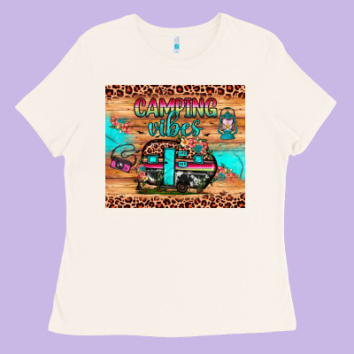 Camping Vibes Ladies Tee Designed By Jahusdesignshop