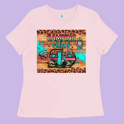 Camping Vibes Ladies Tee Designed By Jahusdesignshop