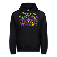 Black happy crawdi gras mardi gras crawfish Urban Hoodie - FaDigitalArtStudio
