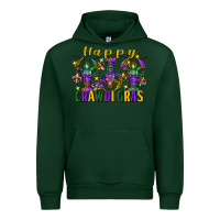 Forest Green happy crawdi gras mardi gras crawfish Urban Hoodie - FaDigitalArtStudio