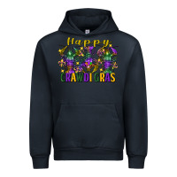 Navy happy crawdi gras mardi gras crawfish Urban Hoodie - FaDigitalArtStudio