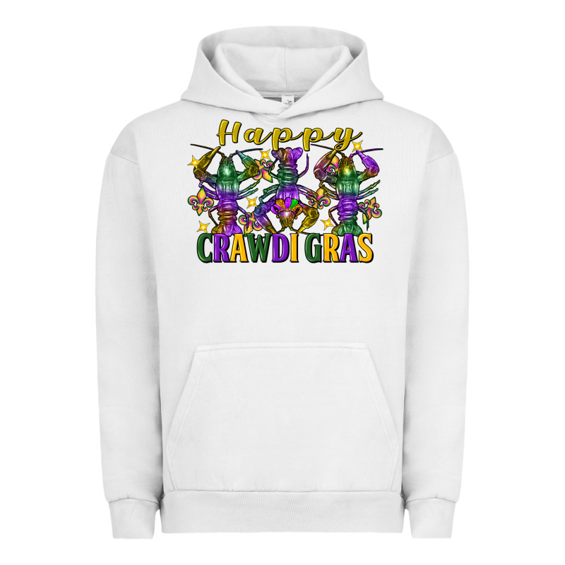 Happy Crawdi Gras Mardi Gras Crawfish Urban Hoodie by FaDigitalArtStudio | Teevron