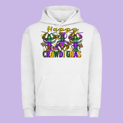 Happy Crawdi Gras Mardi Gras Crawfish Urban Hoodie Designed By Fadigitalartstudio