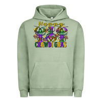 Pigment Oil Green happy crawdi gras mardi gras crawfish Urban Hoodie - FaDigitalArtStudio