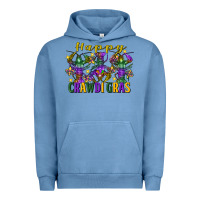 Pigment Pebble Blue happy crawdi gras mardi gras crawfish Urban Hoodie - FaDigitalArtStudio