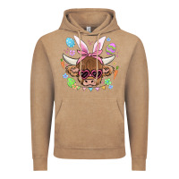 Vintage Coffee easter cow Vintage Hoodie - MaliasSmallBusiness