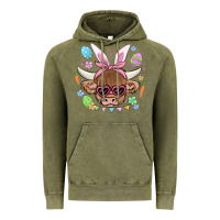 Vintage Olive easter cow Vintage Hoodie - MaliasSmallBusiness