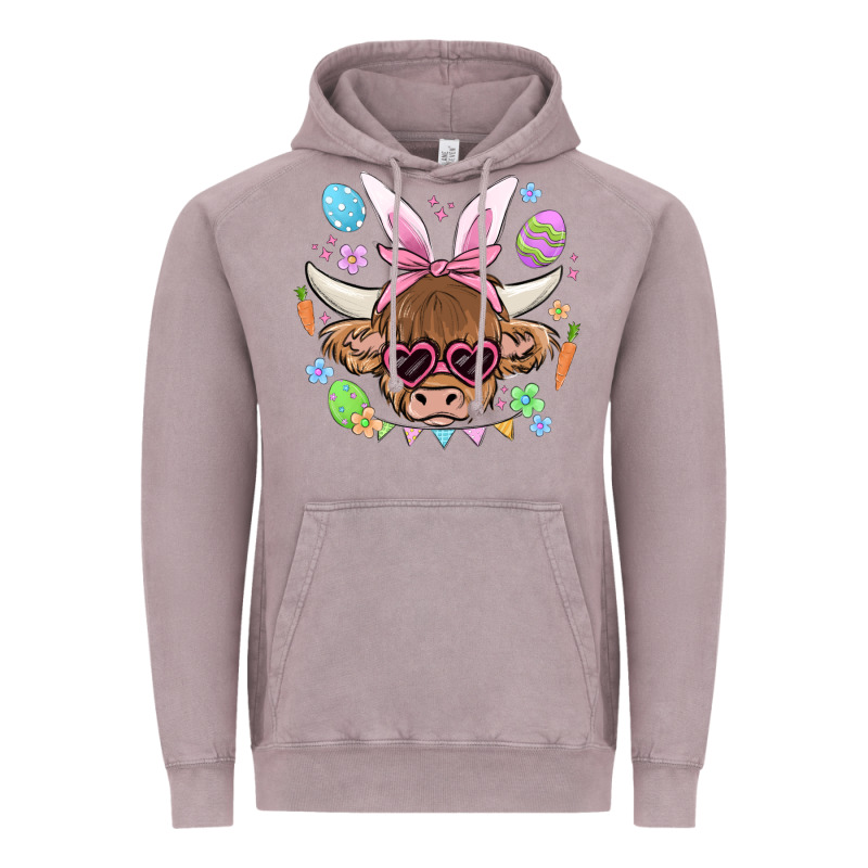 Easter Cow Vintage Hoodie by MaliasSmallBusiness | Teevron