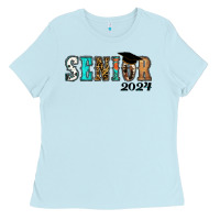 Baby Blue western senior 2024 Ladies Tee - RanaPortraitStore