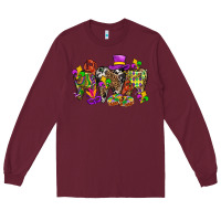 Burgundy mardi gras dental Long Sleeve Tee - BundleAndBundleShop