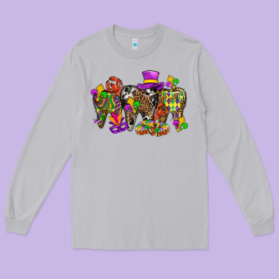 Mardi Gras Dental Long Sleeve Tee Designed By Bundleandbundleshop