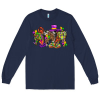Navy mardi gras dental Long Sleeve Tee - BundleAndBundleShop