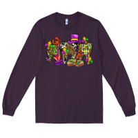 Plum mardi gras dental Long Sleeve Tee - BundleAndBundleShop