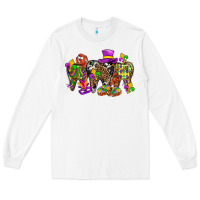 White mardi gras dental Long Sleeve Tee - BundleAndBundleShop