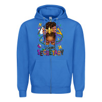 True Royal mardi gras school secretary afro messy bun Zipper Hoodie - texasbilliewilder