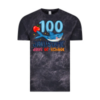 Cloud Black 100 jawsome days of school Vintage Tee - MaliasSmallBusiness