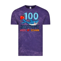 Cloud Purple 100 jawsome days of school Vintage Tee - MaliasSmallBusiness