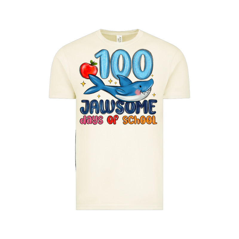 100 Jawsome Days Of School Vintage Tee by MaliasSmallBusiness | Teevron
