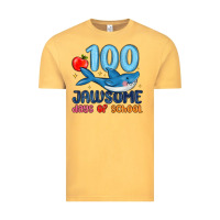 Vintage Mustard 100 jawsome days of school Vintage Tee - MaliasSmallBusiness