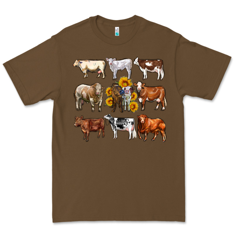 Western Cowsand Sunflowers Premium Tee by AdoDesignShop | Teevron