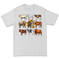 Dove Grey western cowsand sunflowers Premium Tee - AdoDesignShop